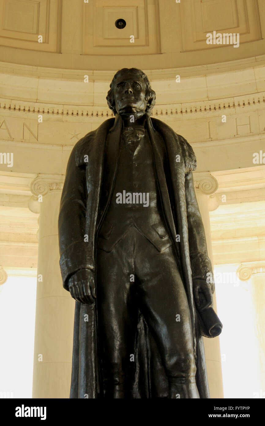 Thomas Jefferson Memorial statua brian mcguire Foto Stock