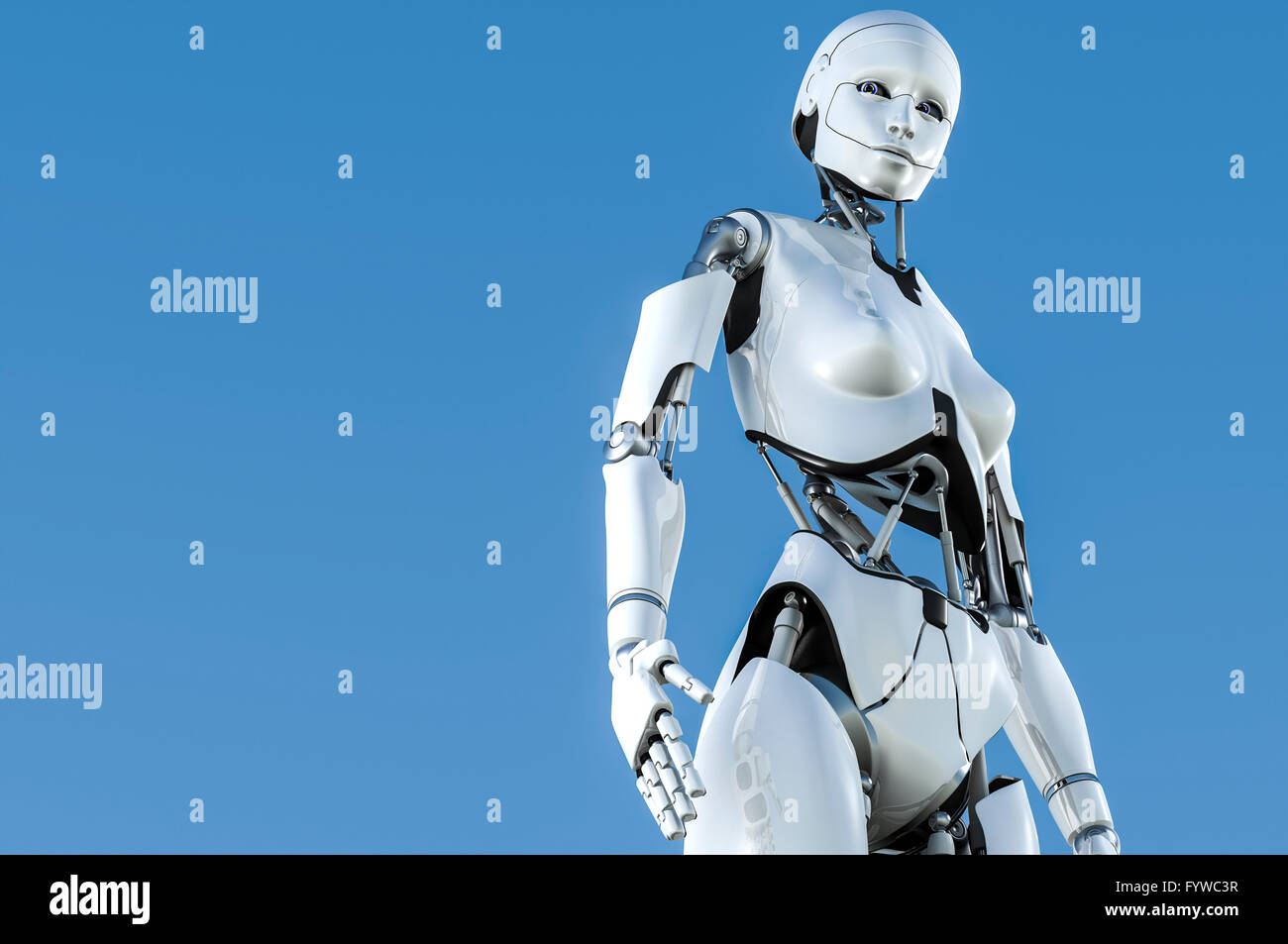 Femmina robot umanoide Foto stock - Alamy
