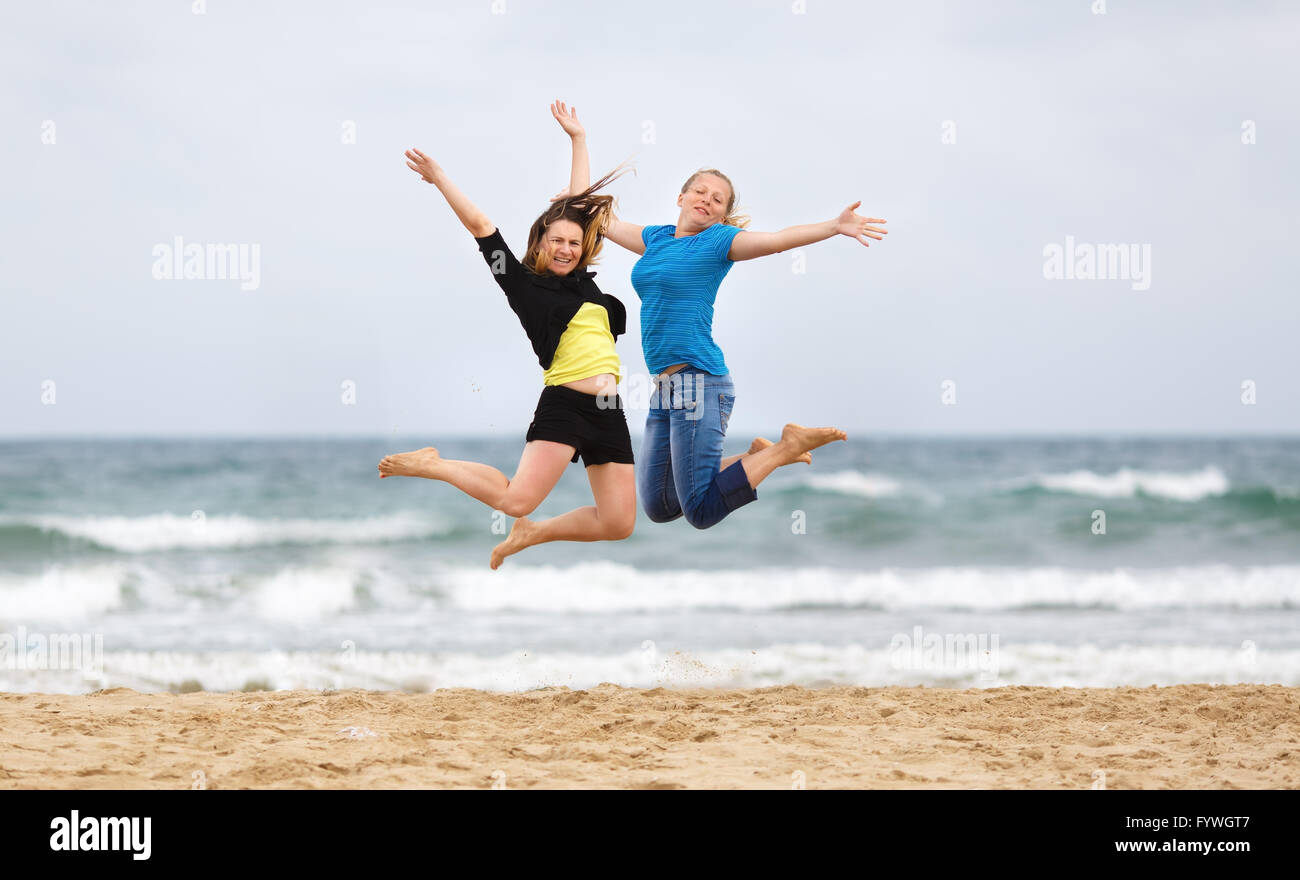 Salto delle ragazze Foto Stock