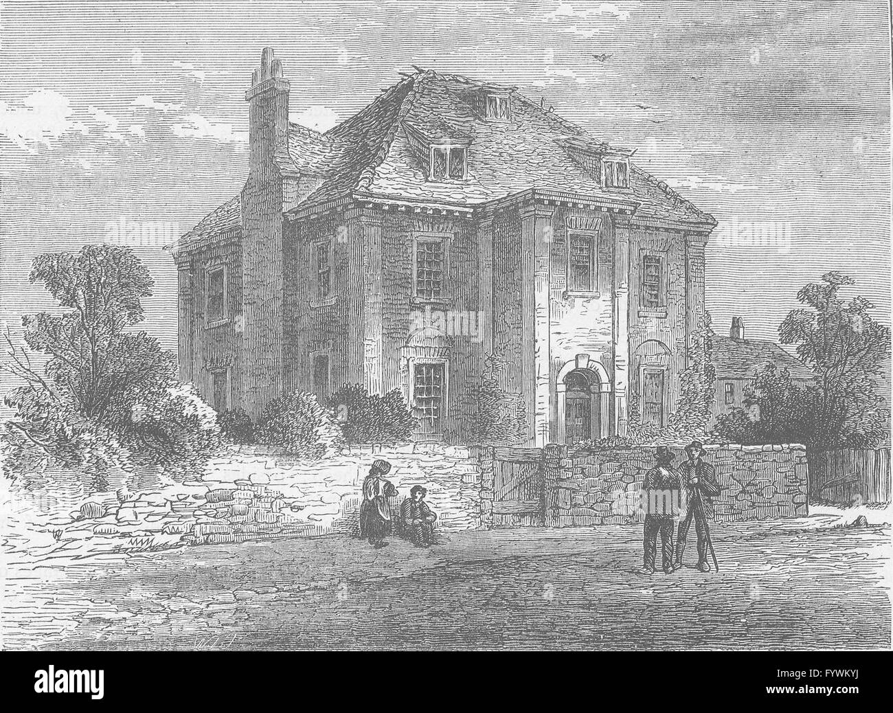 DEPTFORD: Peter il grande's House a Deptford (1850). Londra, antica stampa c1880 Foto Stock