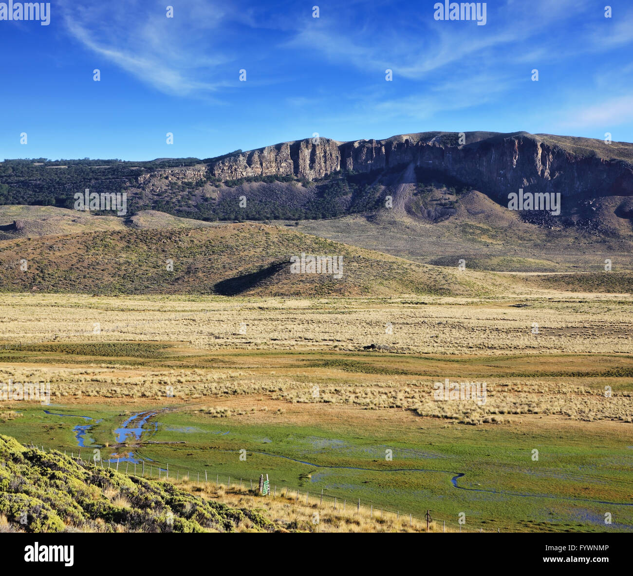 Valle spaziosa Parco Nazionale Perito Moreno Foto Stock