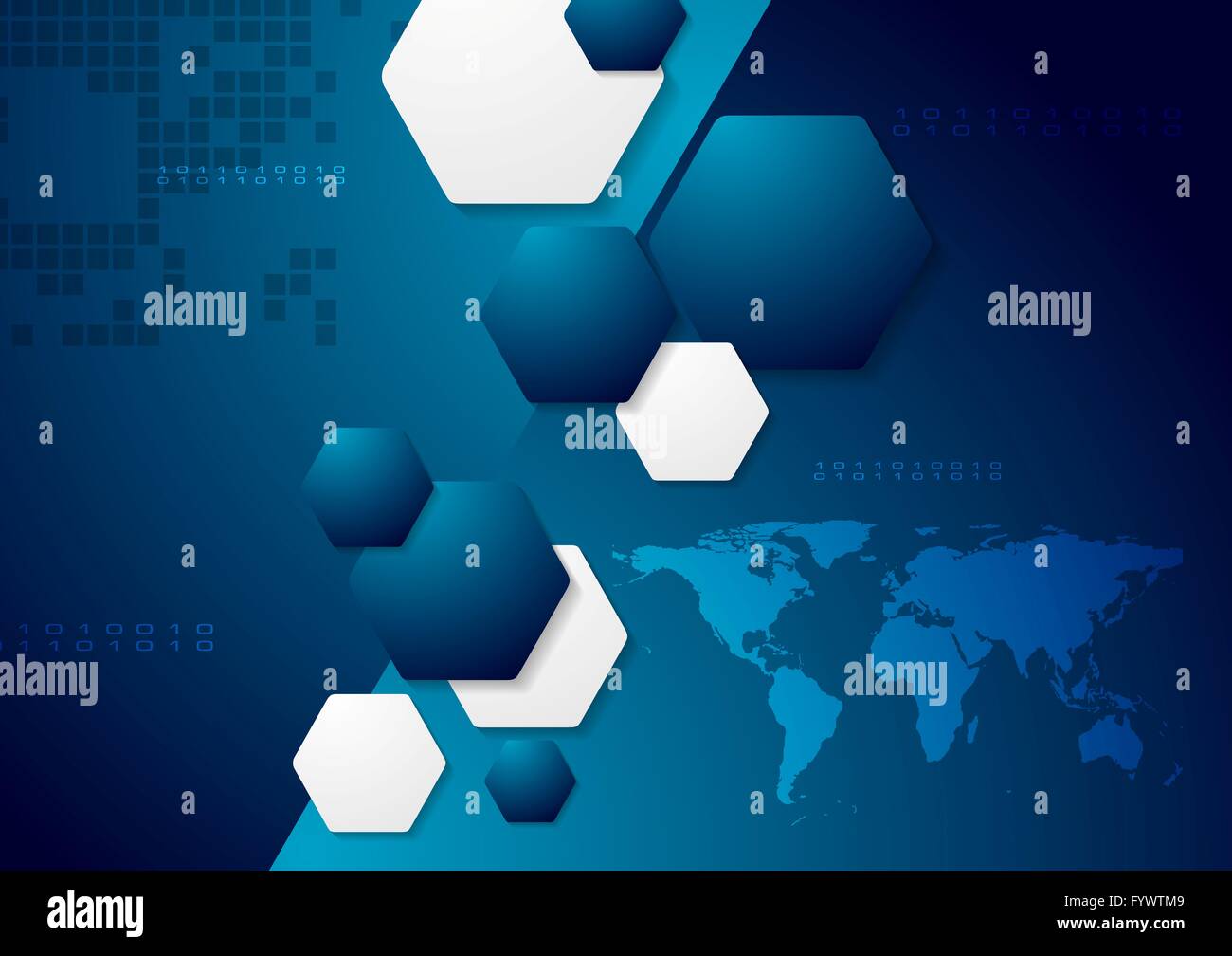 Blu scuro tech sfondo con mappa del mondo Foto Stock Blu scuro tech sfondo con mappa del mondo Foto Stock