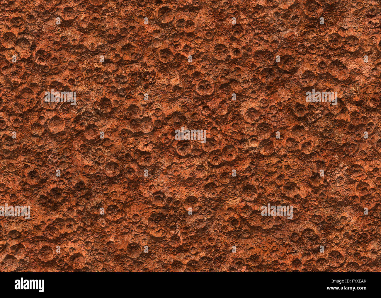 Suolo di Marte cratere superficie texture Foto Stock