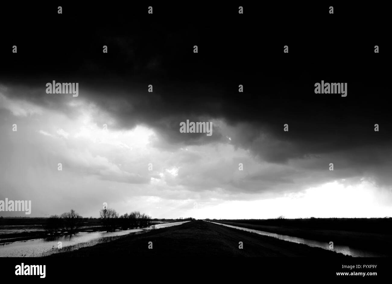 Centinaia di piedi lavaggi a Welches Dam, Cambridgeshire, England, Regno Unito Foto Stock