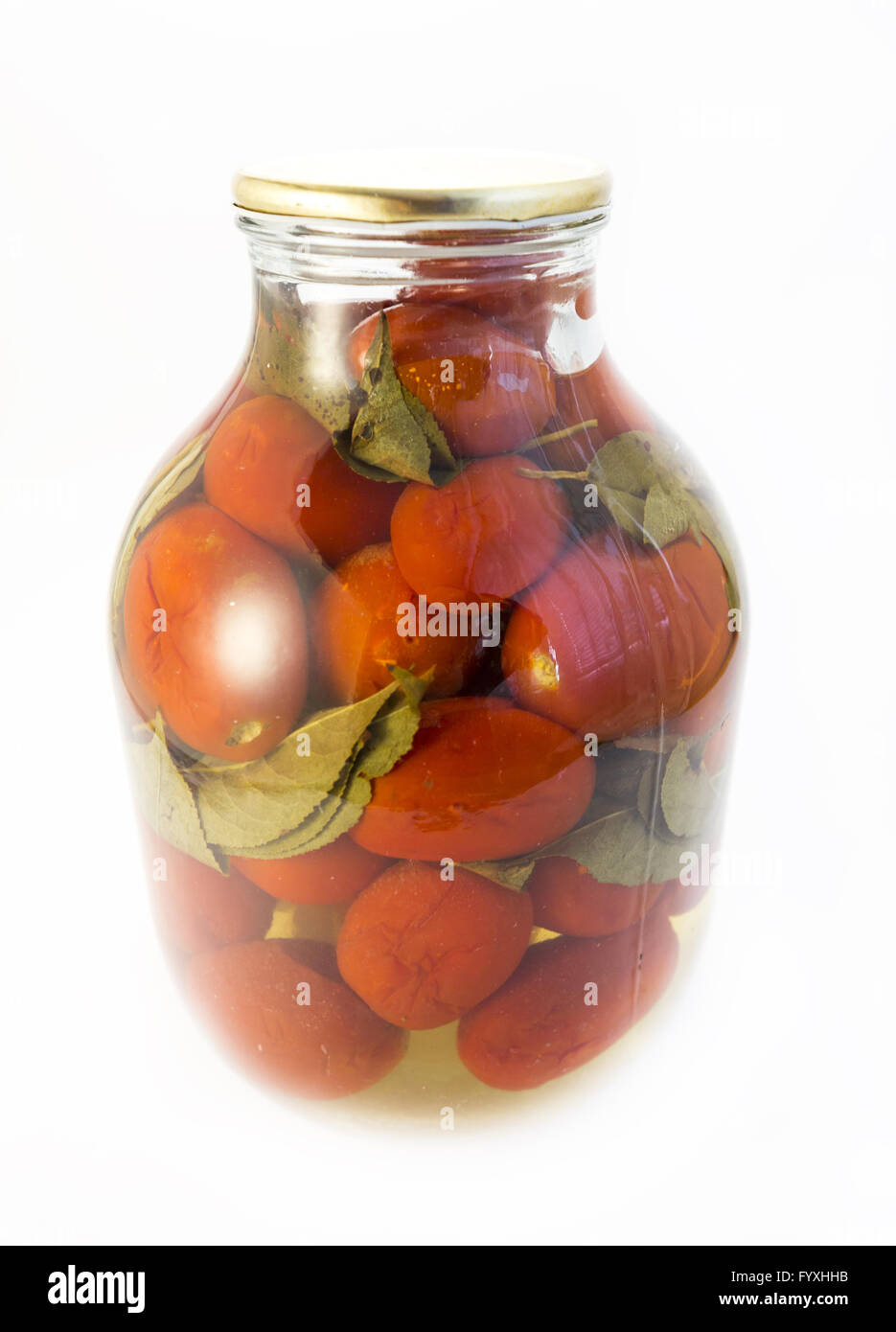 Pomodori interi jar Foto Stock