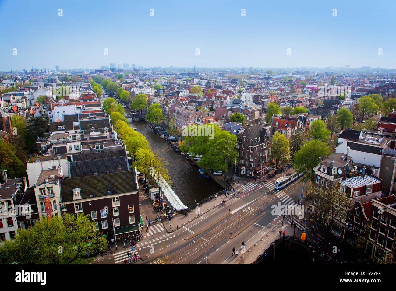 Panorama di Amsterdam, Olanda, Paesi Bassi Foto Stock