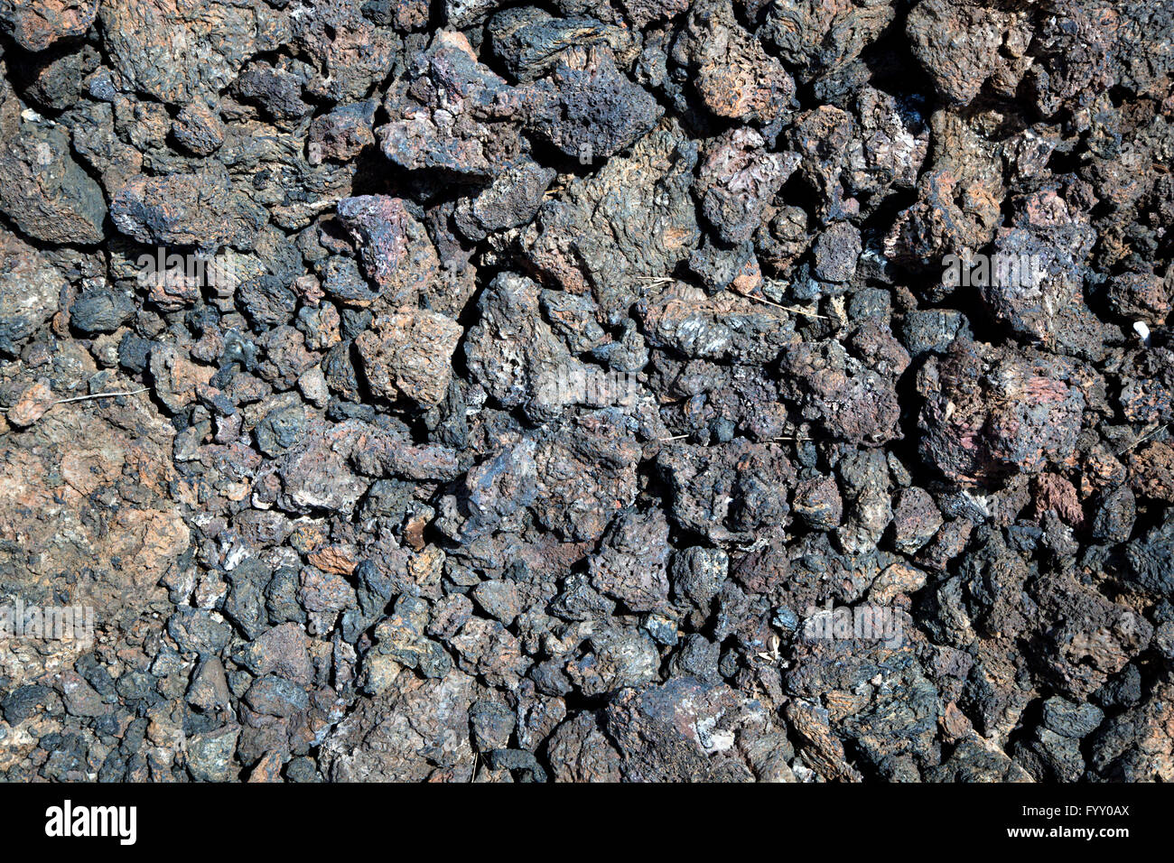 Rocce di basalto. Tsavo West, Kenya, Africa Foto Stock