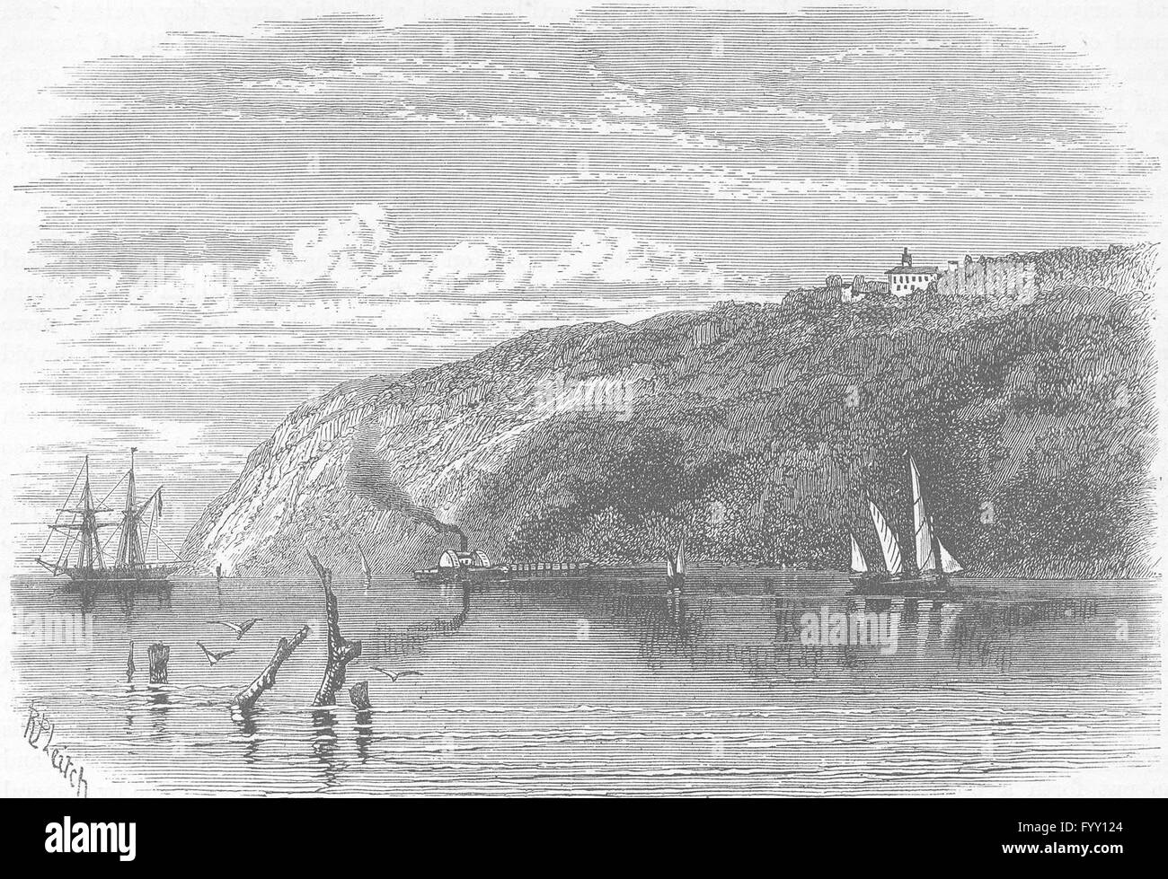 USA: La guerra civile: Potomac al di sotto di Washington, antica stampa c1880 Foto Stock
