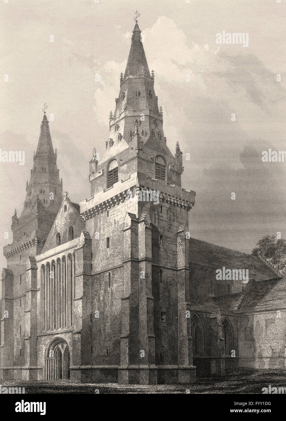 Chiesa cattedrale di St Machar, una Chiesa di Scozia chiesa di Aberdeen, Scozia Foto Stock