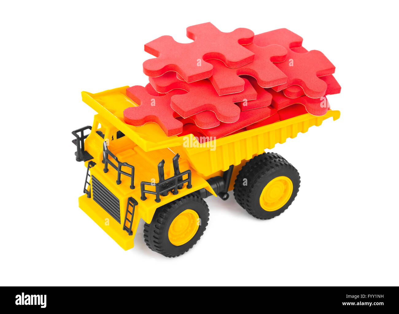 Carrello giocattolo con puzzle Foto Stock Carrello giocattolo con puzzle Foto Stock