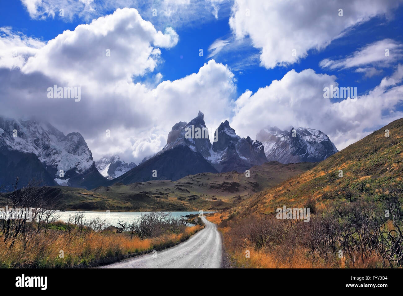 Paesaggio vertiginose nelle Ande cilene Foto Stock