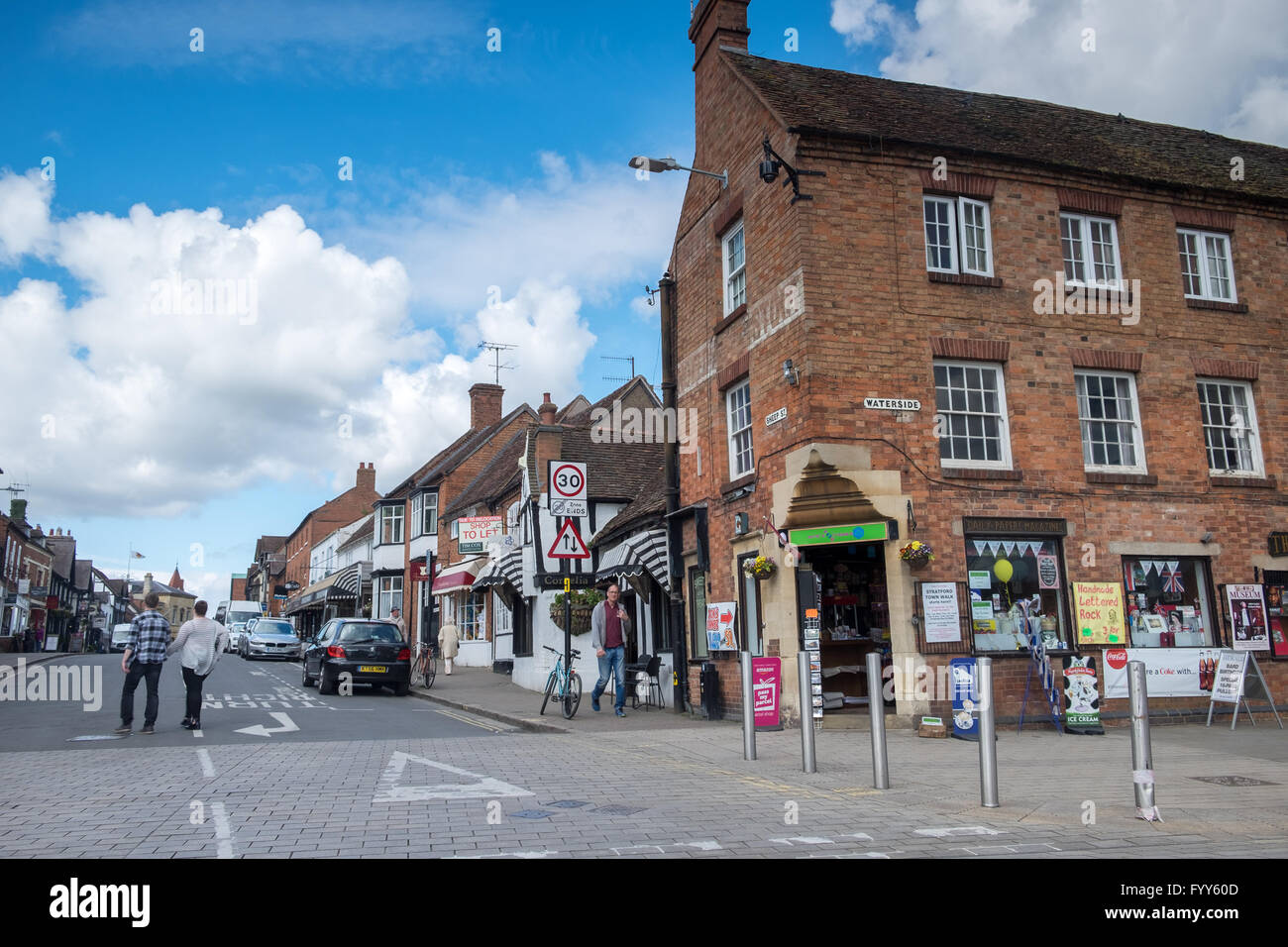 Sheep Street, Stratford upon Avon Warwickshire, Regno Unito Inghilterra Foto Stock