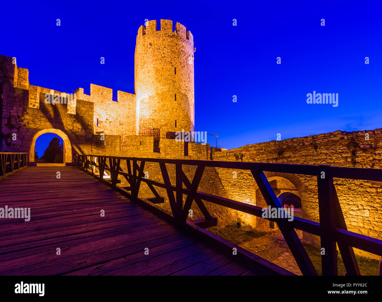 Fortezza di Kalemegdan Beograd - Serbia Foto Stock