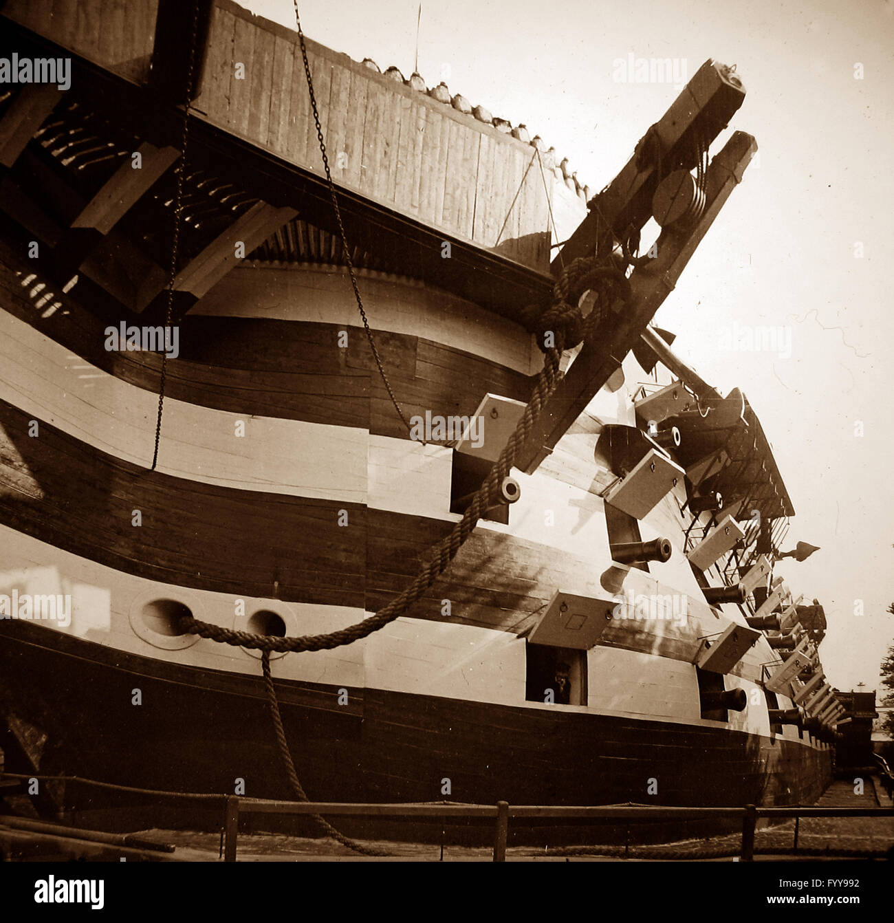 Royal Naval Exhibition 1891 - HMS Victory Foto Stock