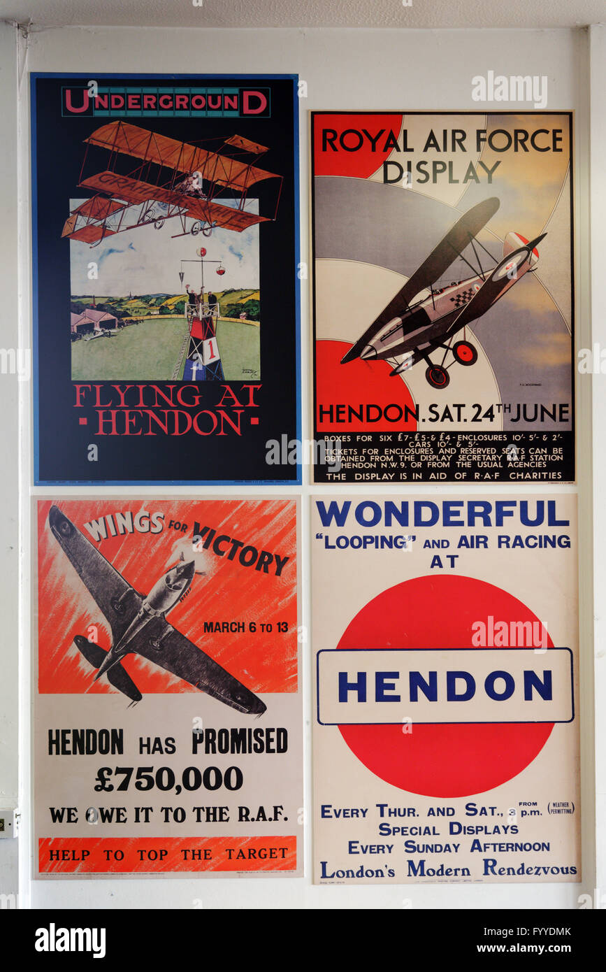 Seconda Guerra Mondiale Hendon poster Foto Stock