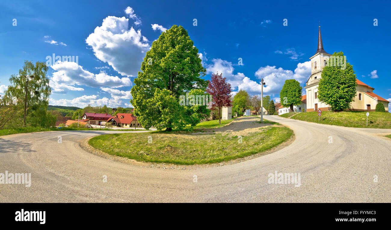 Villaggio idilliaco di Apatovec in Croazia Foto Stock