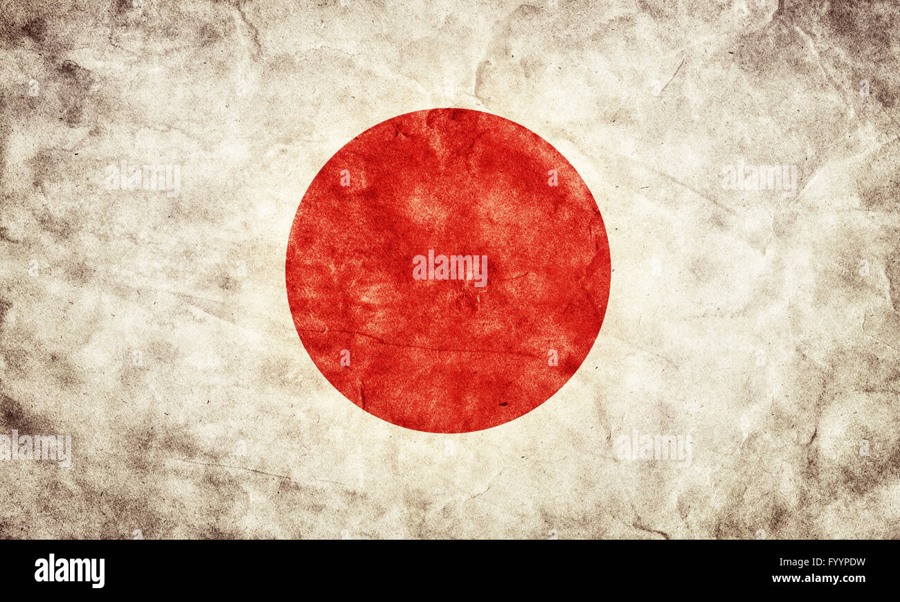 Giappone grunge flag. Vintage Foto Stock