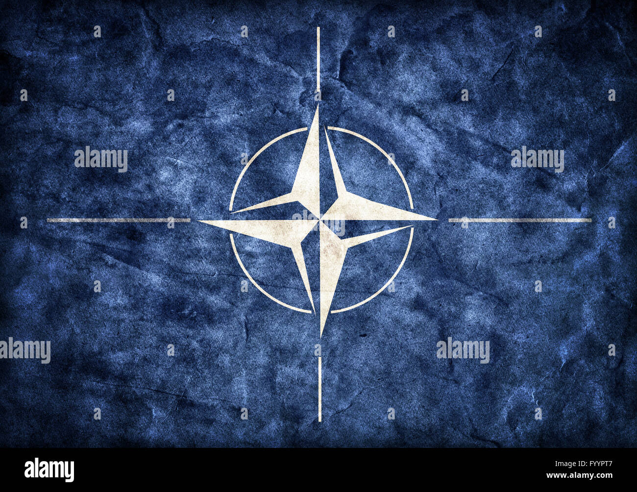 Grunge bandiera della NATO Foto Stock