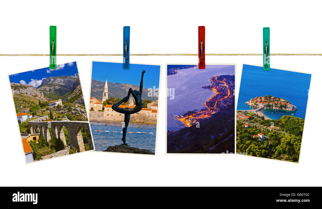 Montenegro le immagini del viaggio (le mie foto) su clothespins Foto Stock