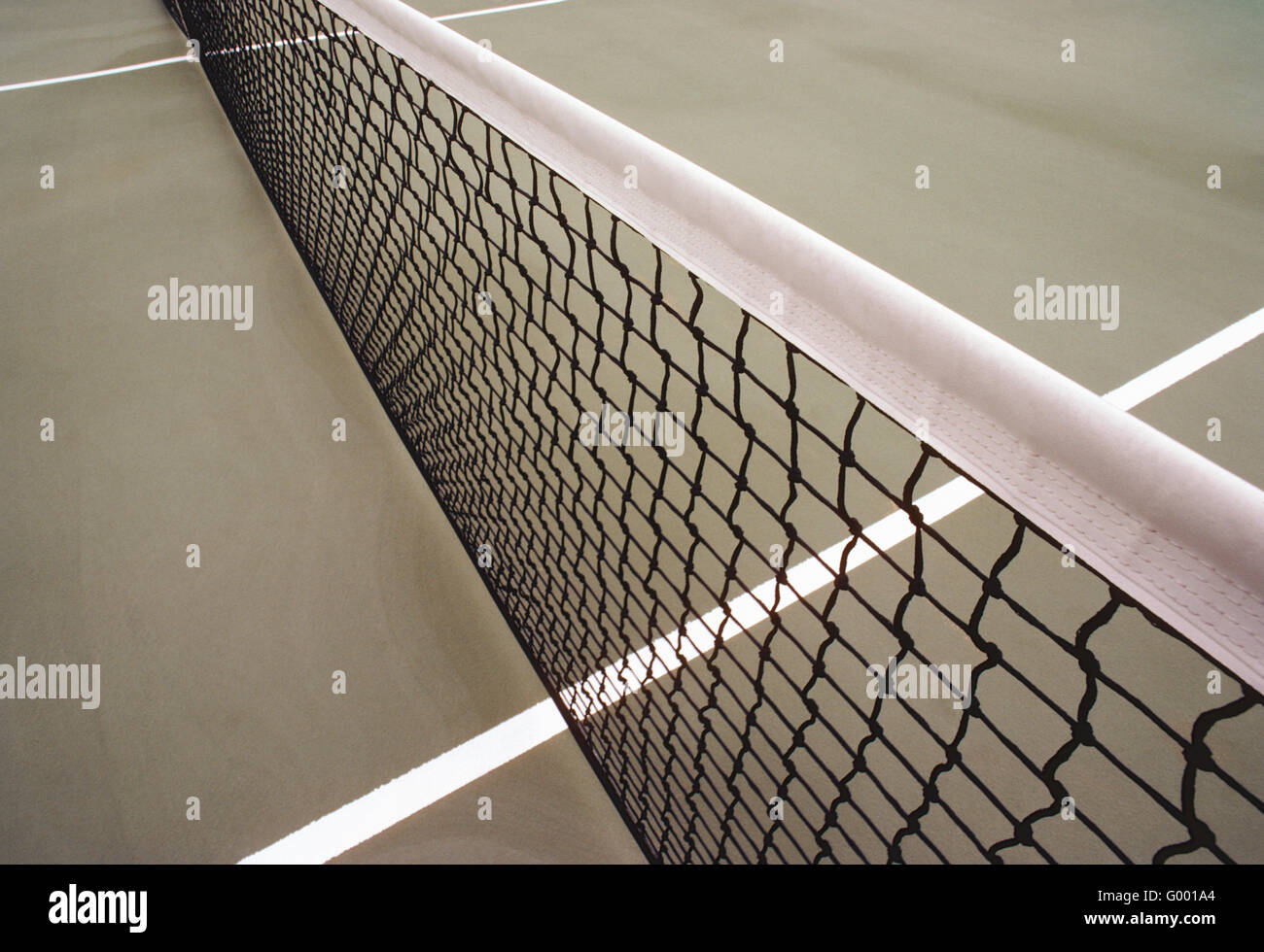 Close-up di campo da tennis & net Foto Stock
