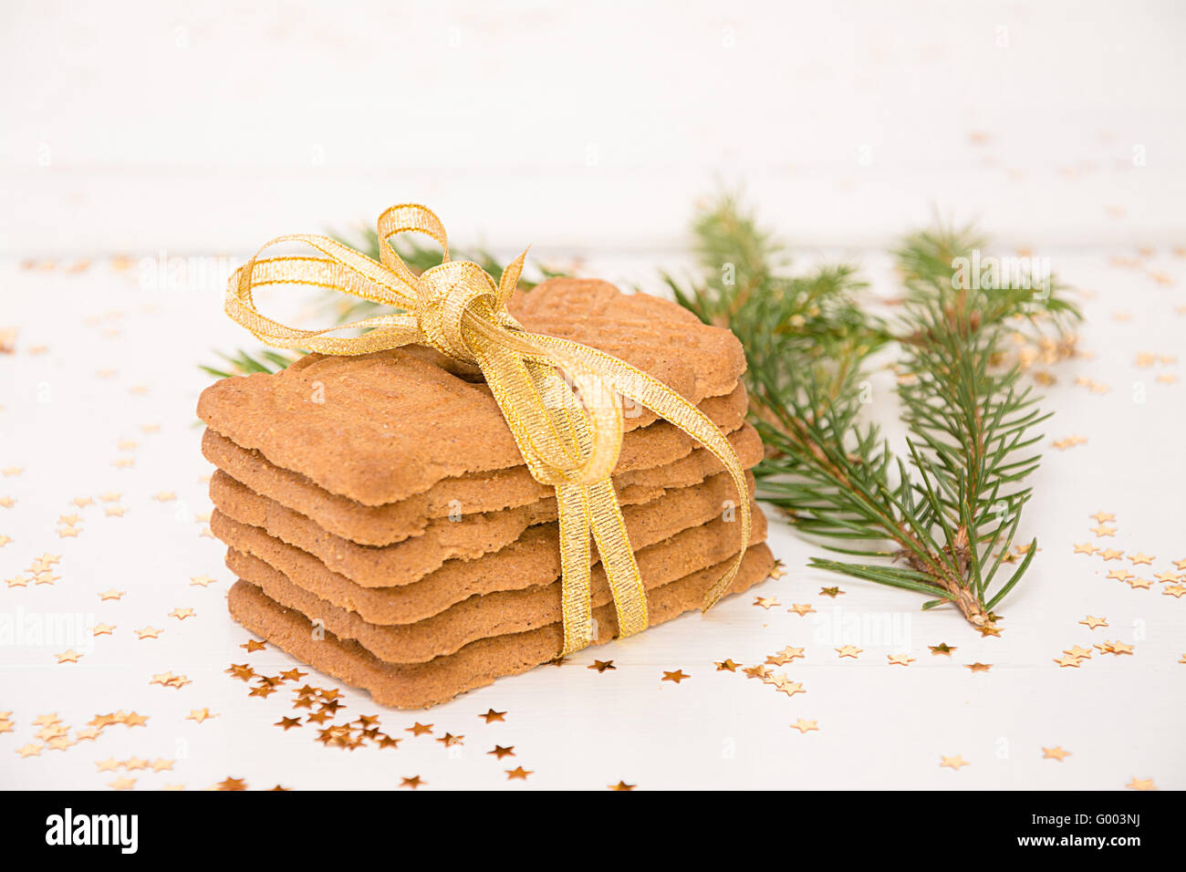 Biscotti di mandorla su un vassoio Foto Stock