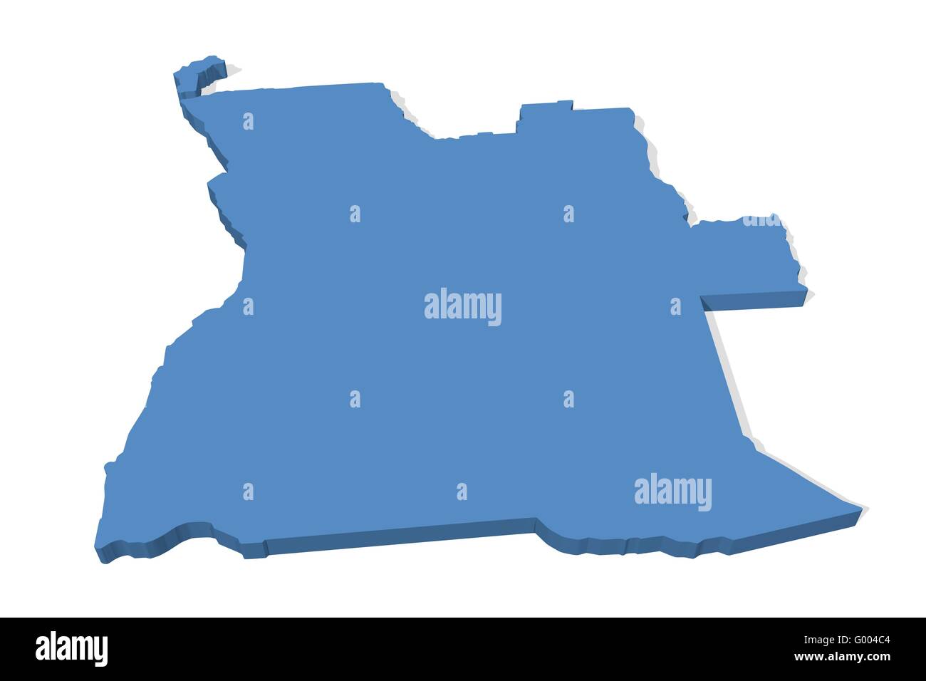 Mappa di Angola Foto Stock