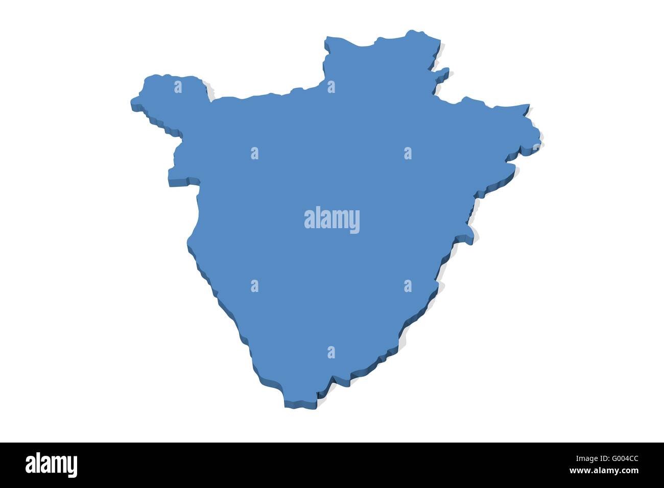 Mappa di Burundi Foto Stock