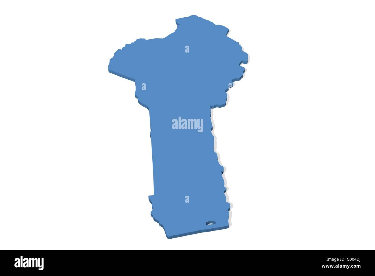 Mappa di Benin Foto Stock