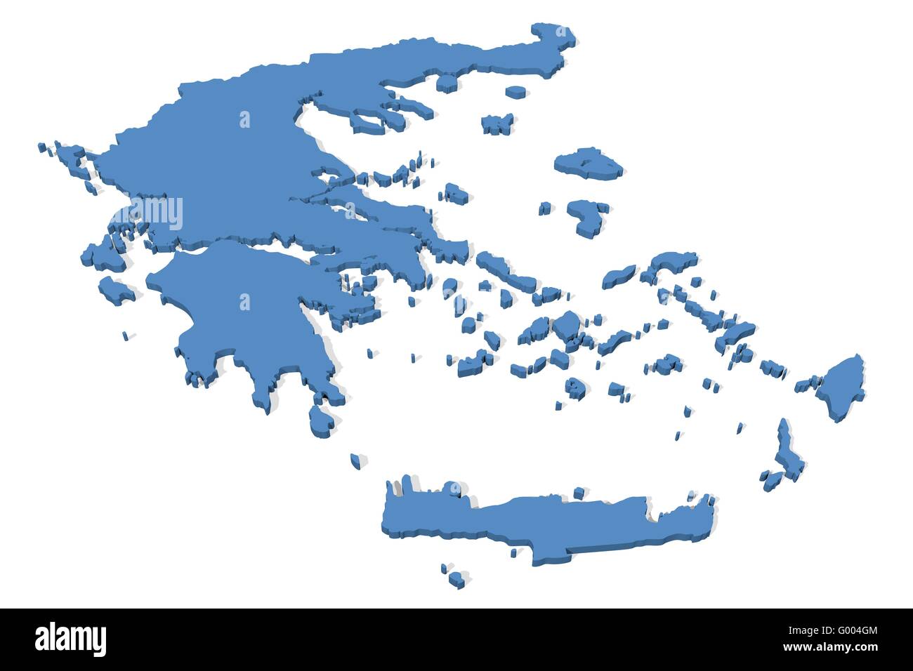 Mappa di Grecia Foto Stock