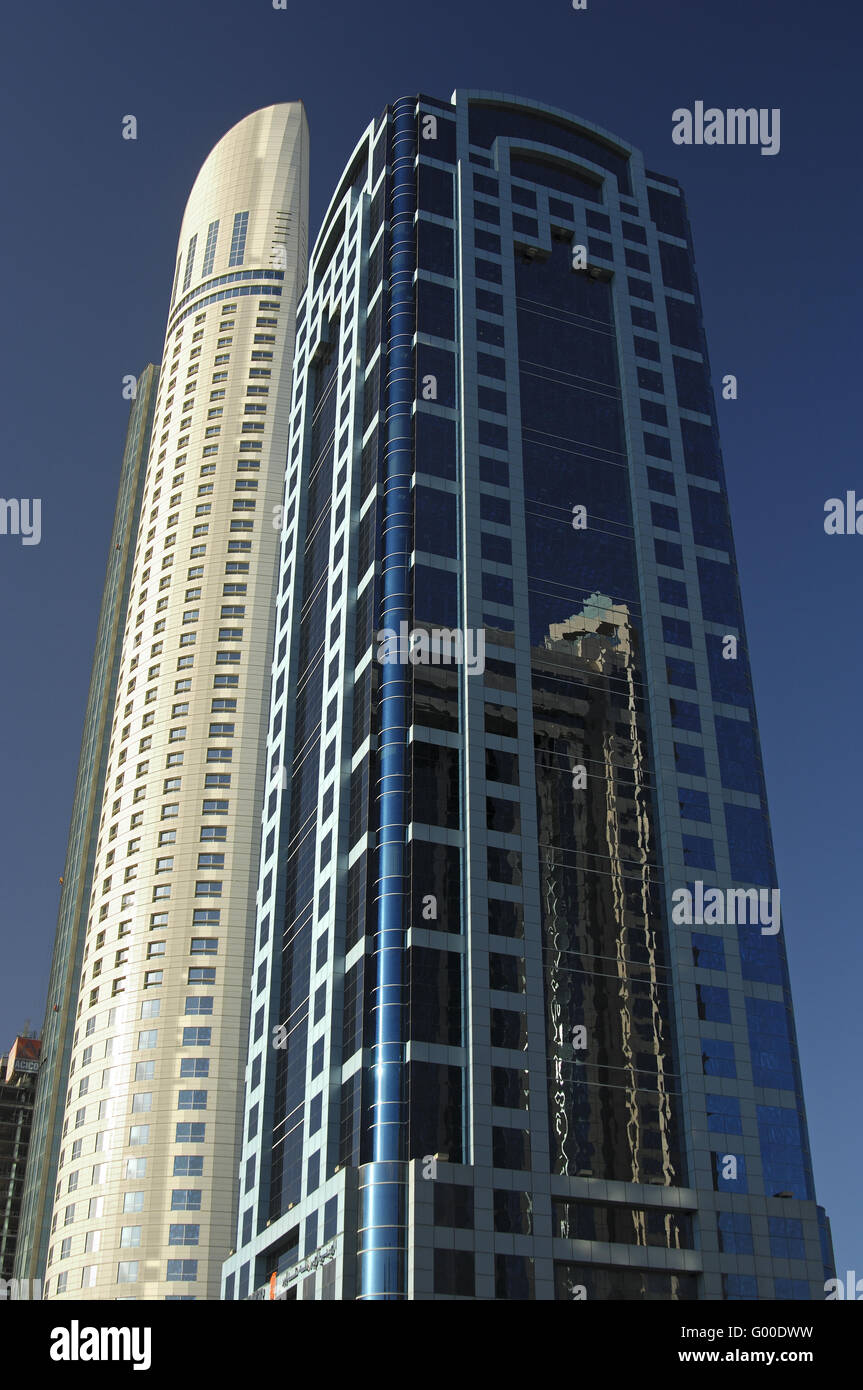 Il Park Place Tower hinter dem mondo API Tower Foto Stock