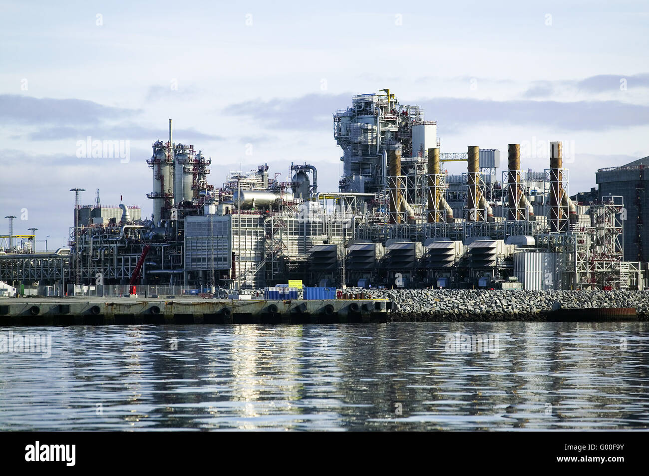 Il gas naturale raffineria, Norvegia Foto Stock