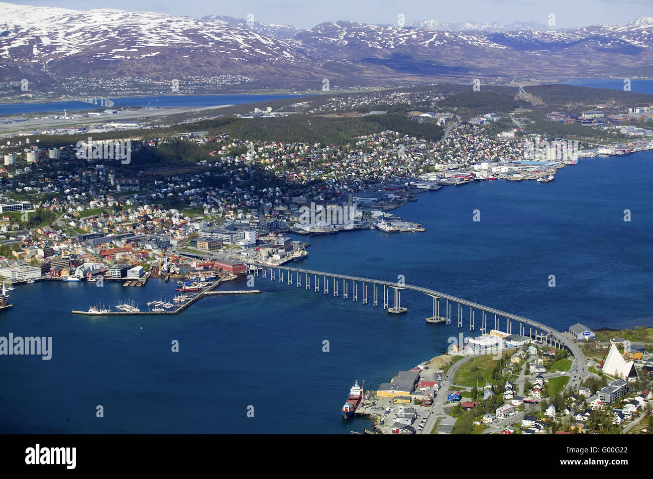 Città di Tromsoe Norvegia Foto Stock