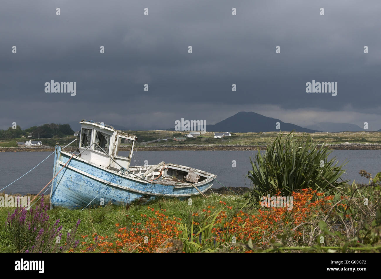 Vecchia barca da pesca Foto Stock