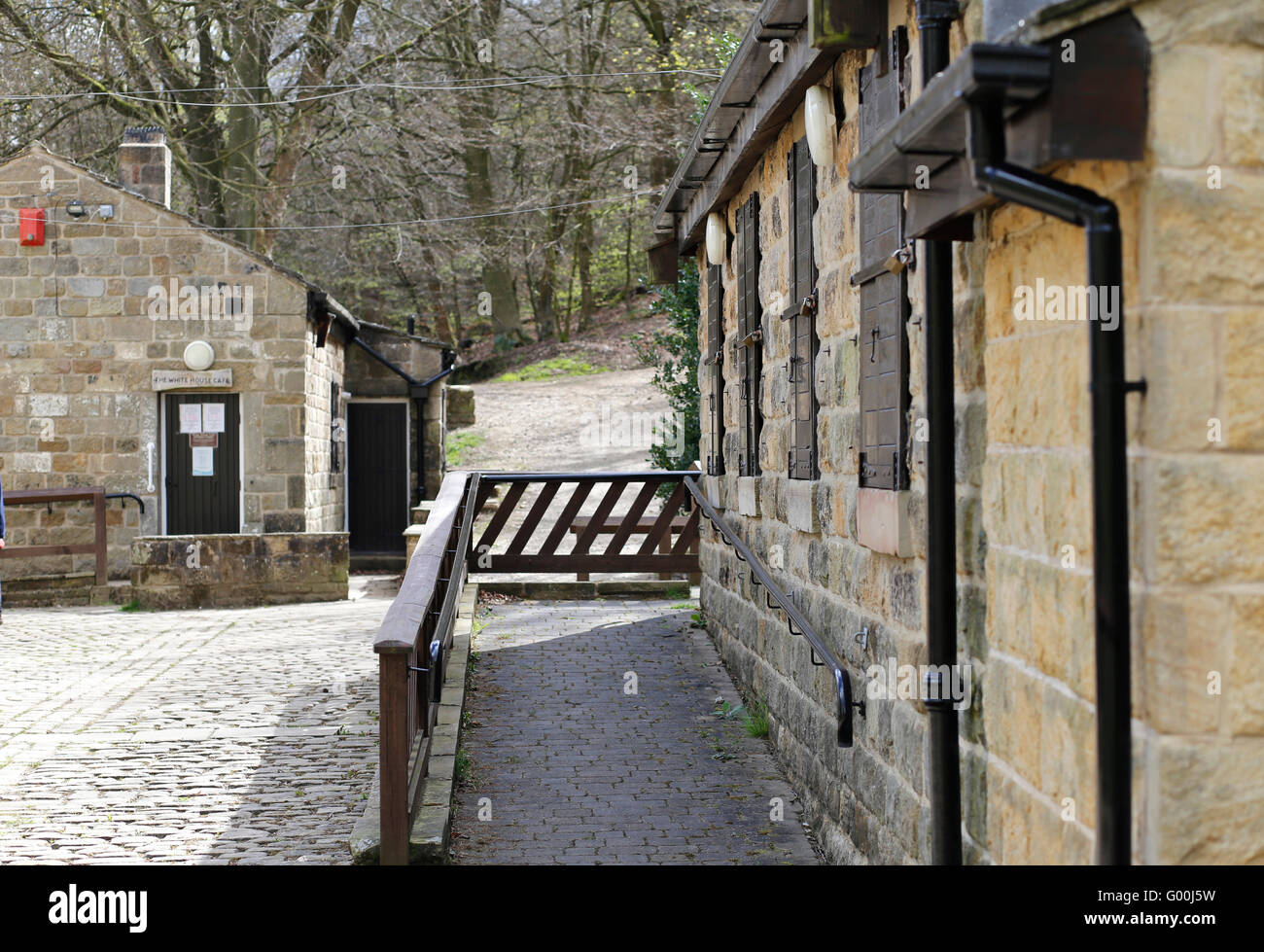 White House Cafe a Chevin Forest Park, Otley, West Yorkshire. Foto Stock