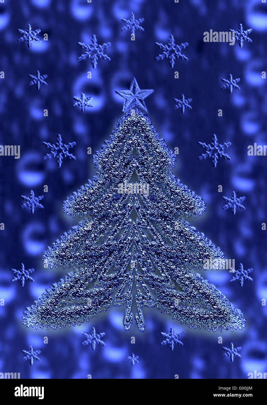 Weihnachtsbaum Blau Foto Stock