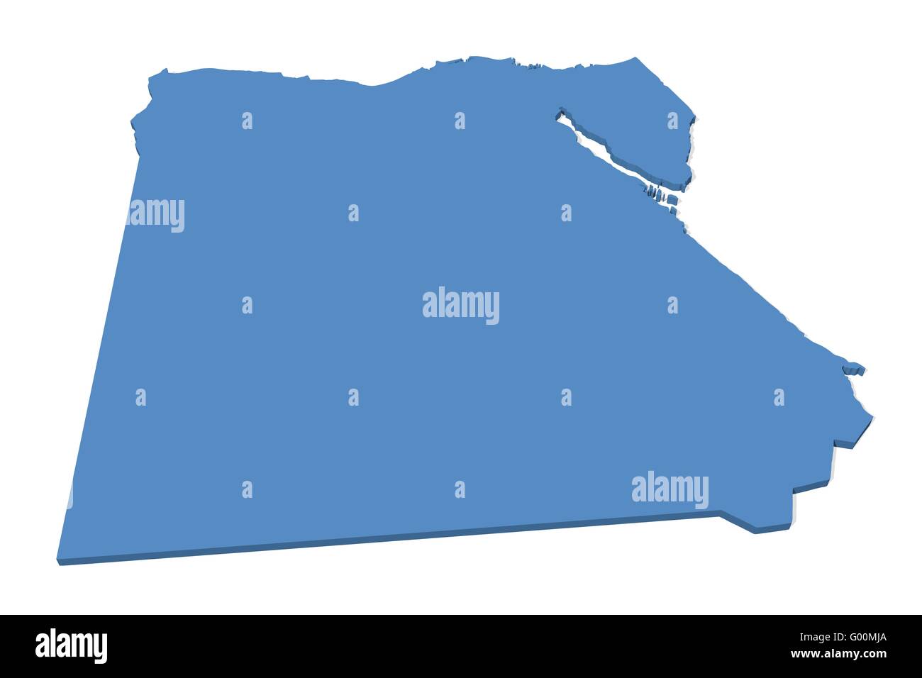 Mappa di Egitto Foto Stock