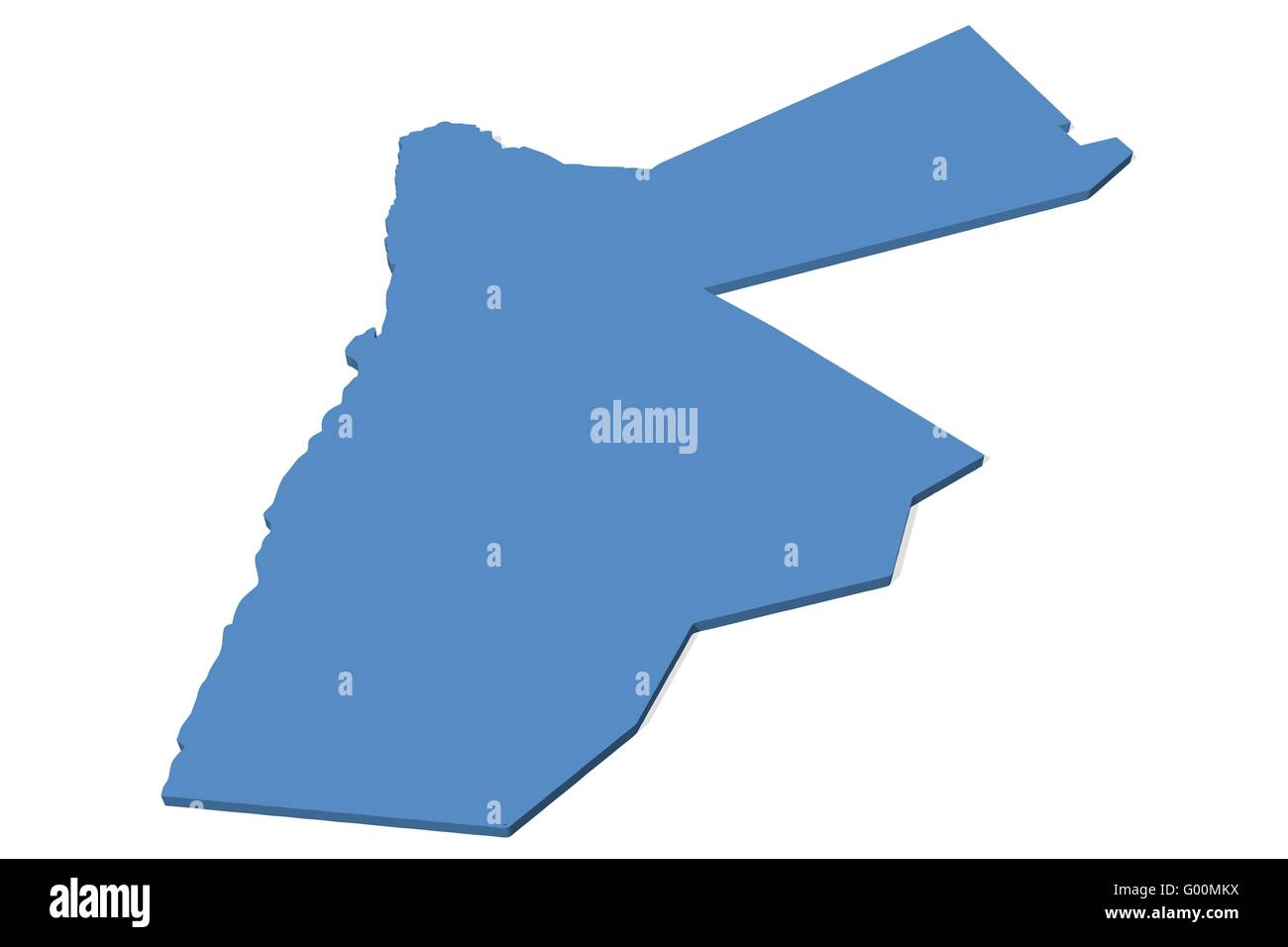 Mappa di Jordan Foto Stock