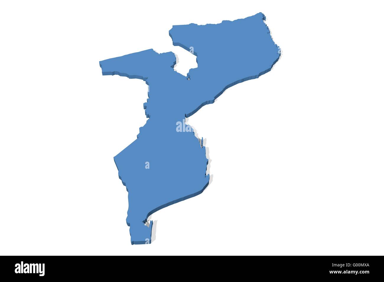 Mappa di Mozambico Foto Stock