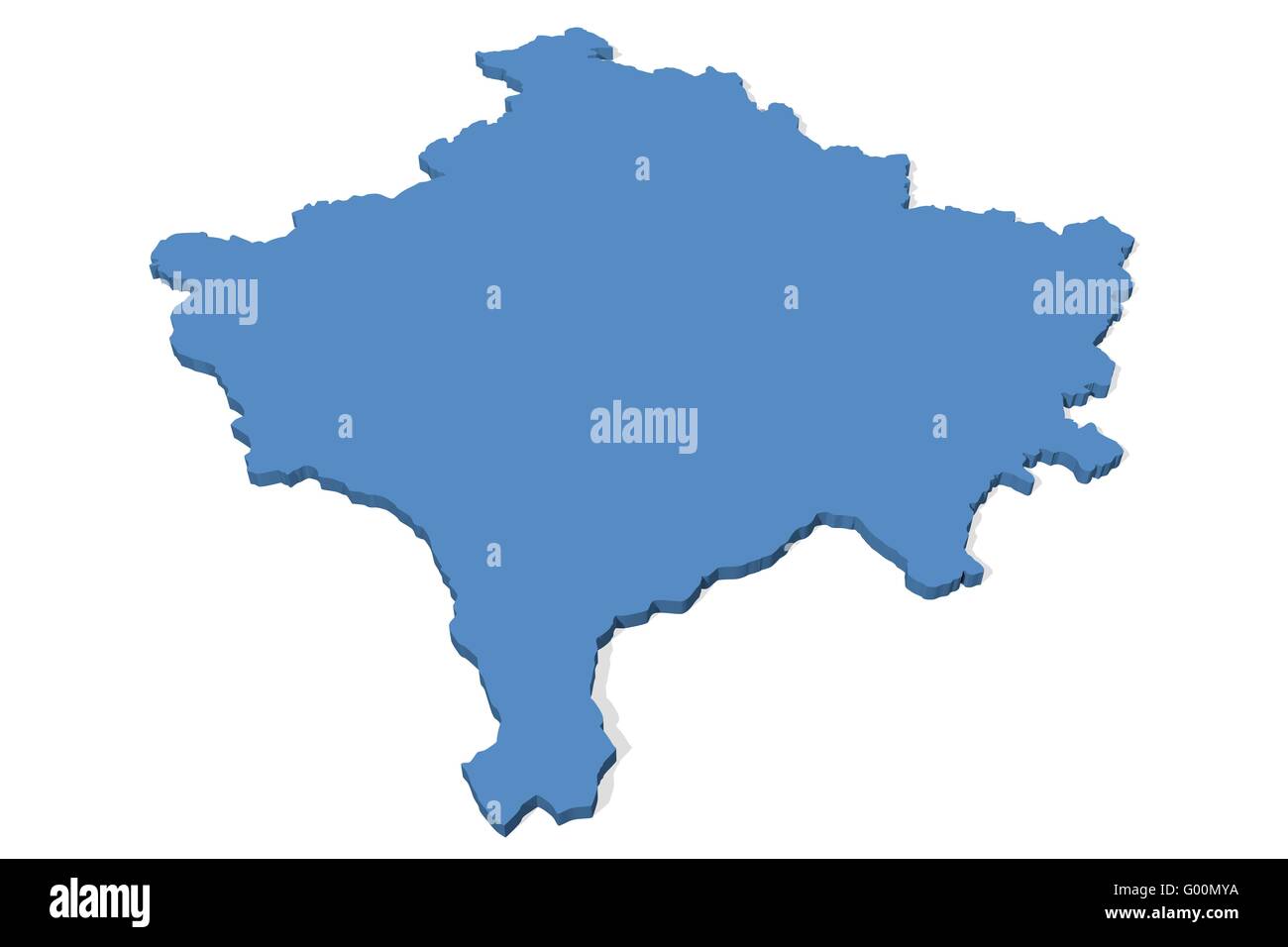 Mappa di Kosovo Foto Stock