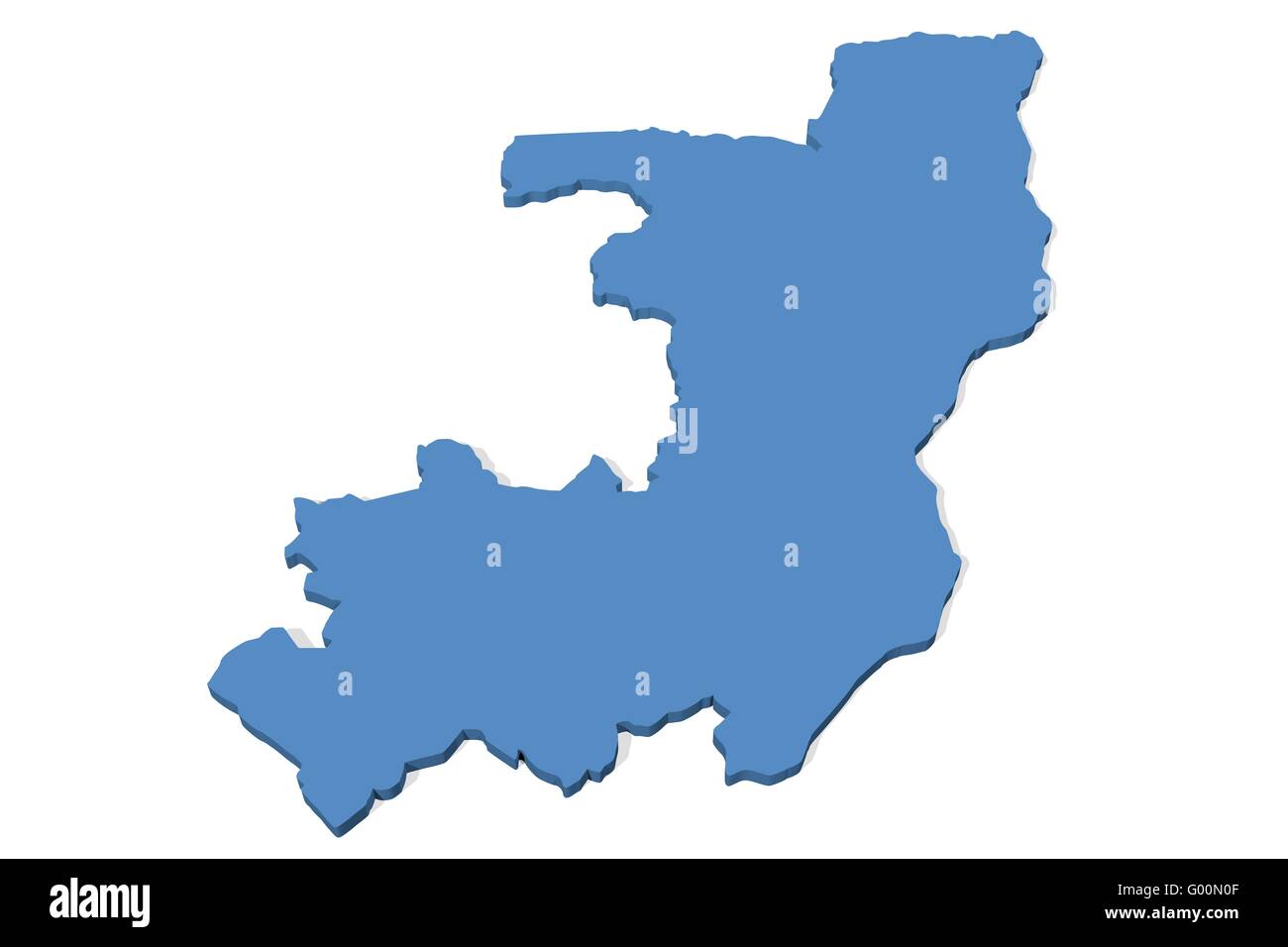 Repubblica del Congo mappa Foto Stock