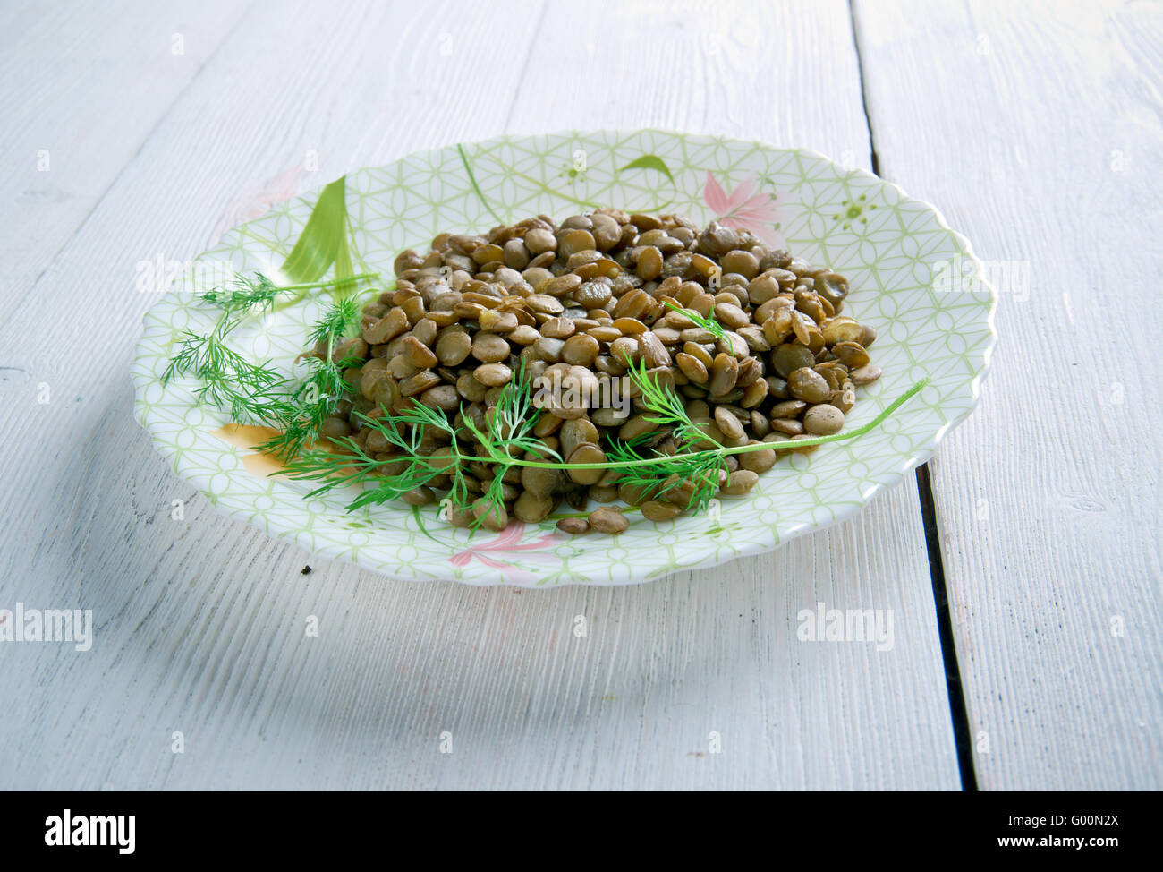 Italiano piatto di lenticchie Foto Stock