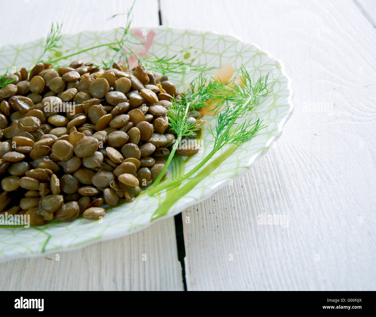Italiano piatto di lenticchie Foto Stock