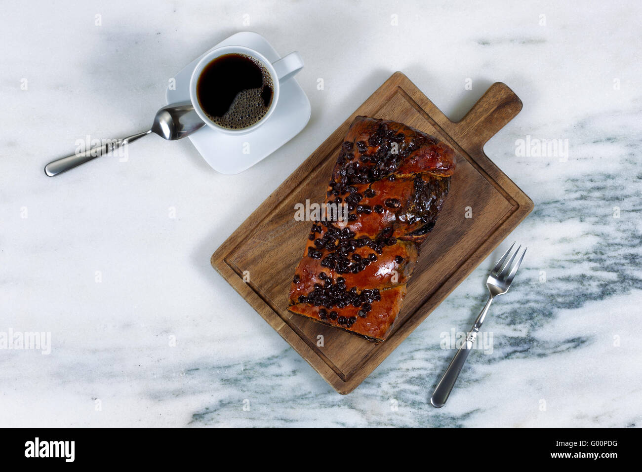 Tutto il caffè al cioccolato pronto per essere servito Foto Stock