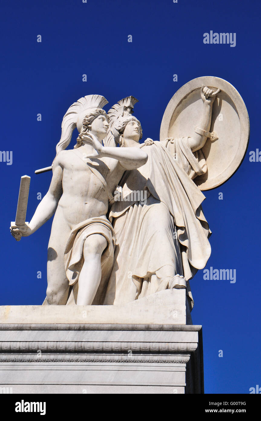 Berlino statua di Athena Foto Stock