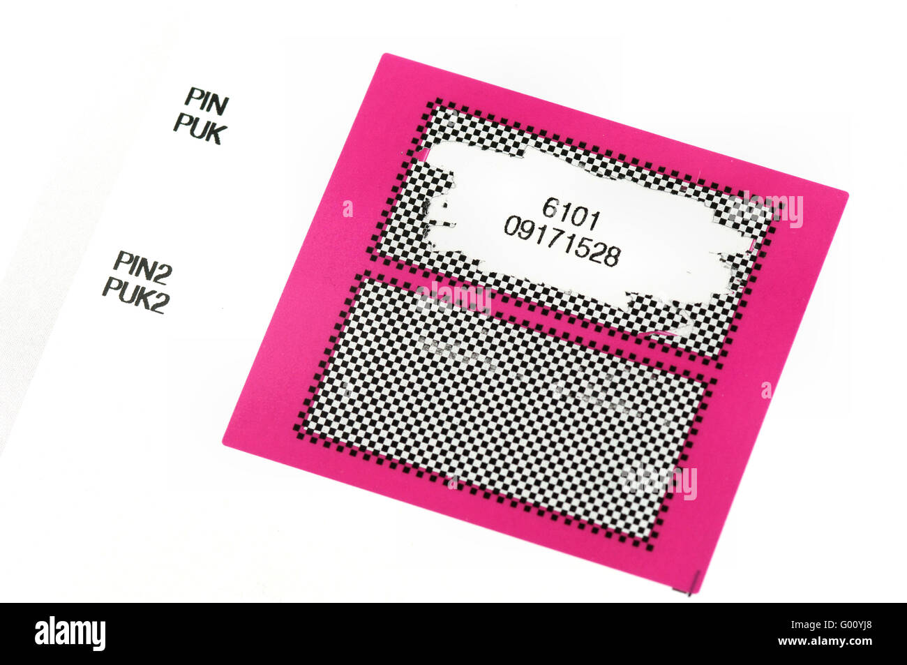 Il numero di identificazione personale Foto Stock