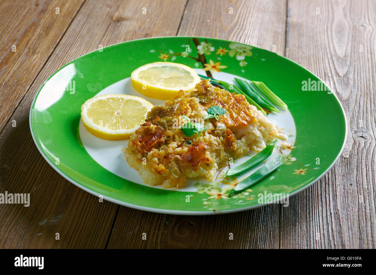 Sole meuniere - classica francese pesce piatto costituito da sole Foto Stock