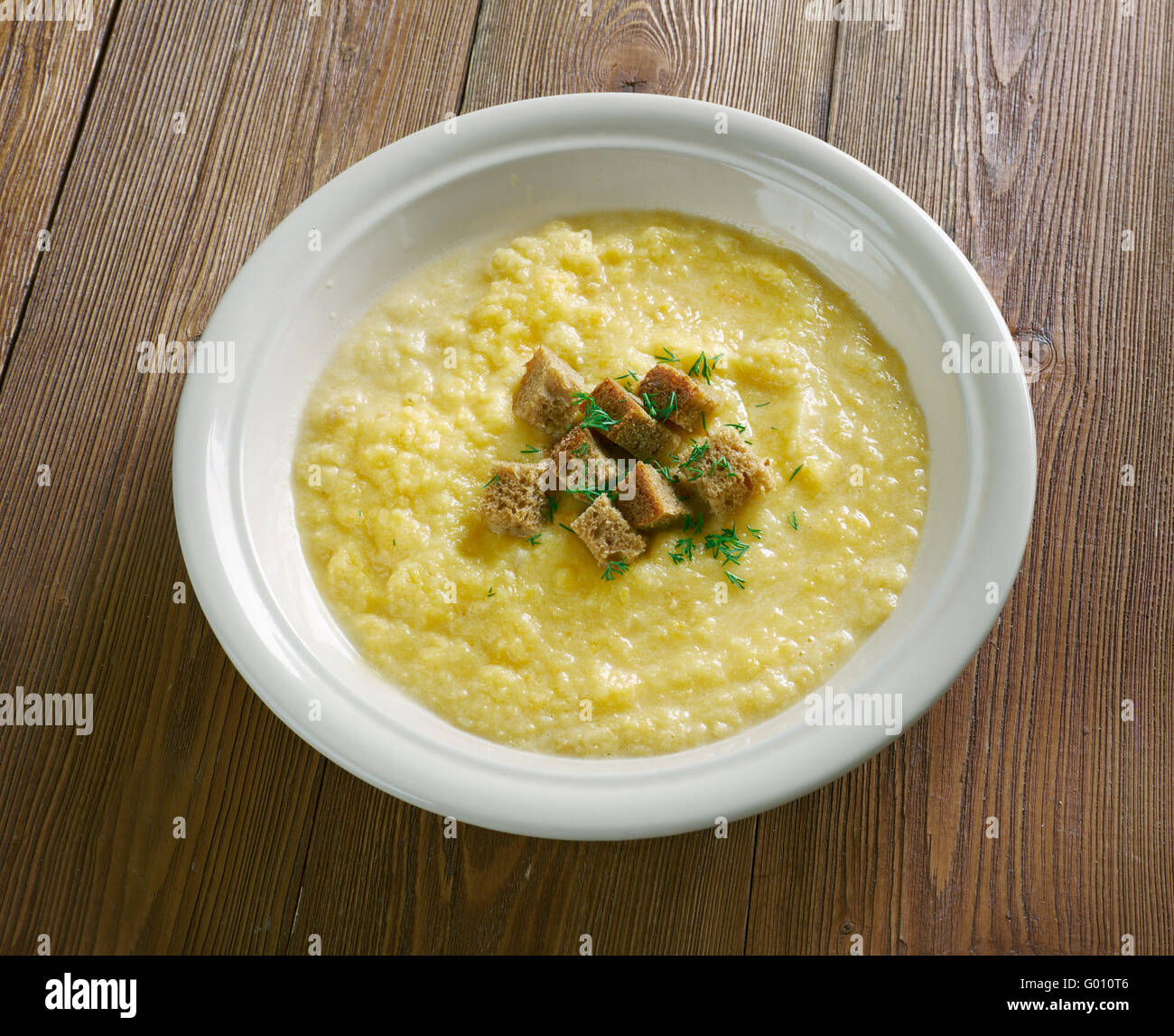 Kartoffel Milch Suppe - patata tirolese zuppa di latte Foto Stock