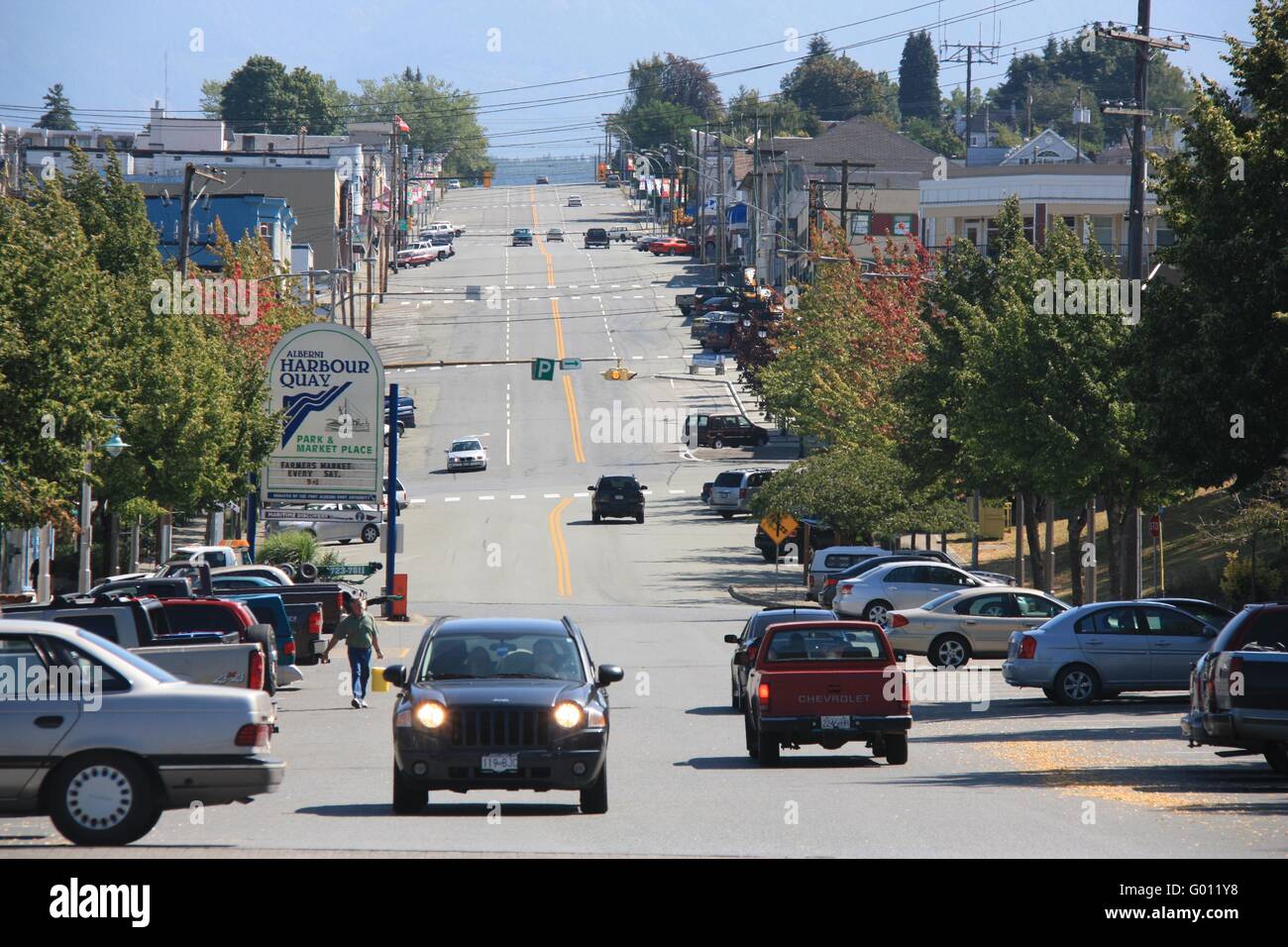 Street Port Alberni Isola di Vancouver in Canada Foto Stock