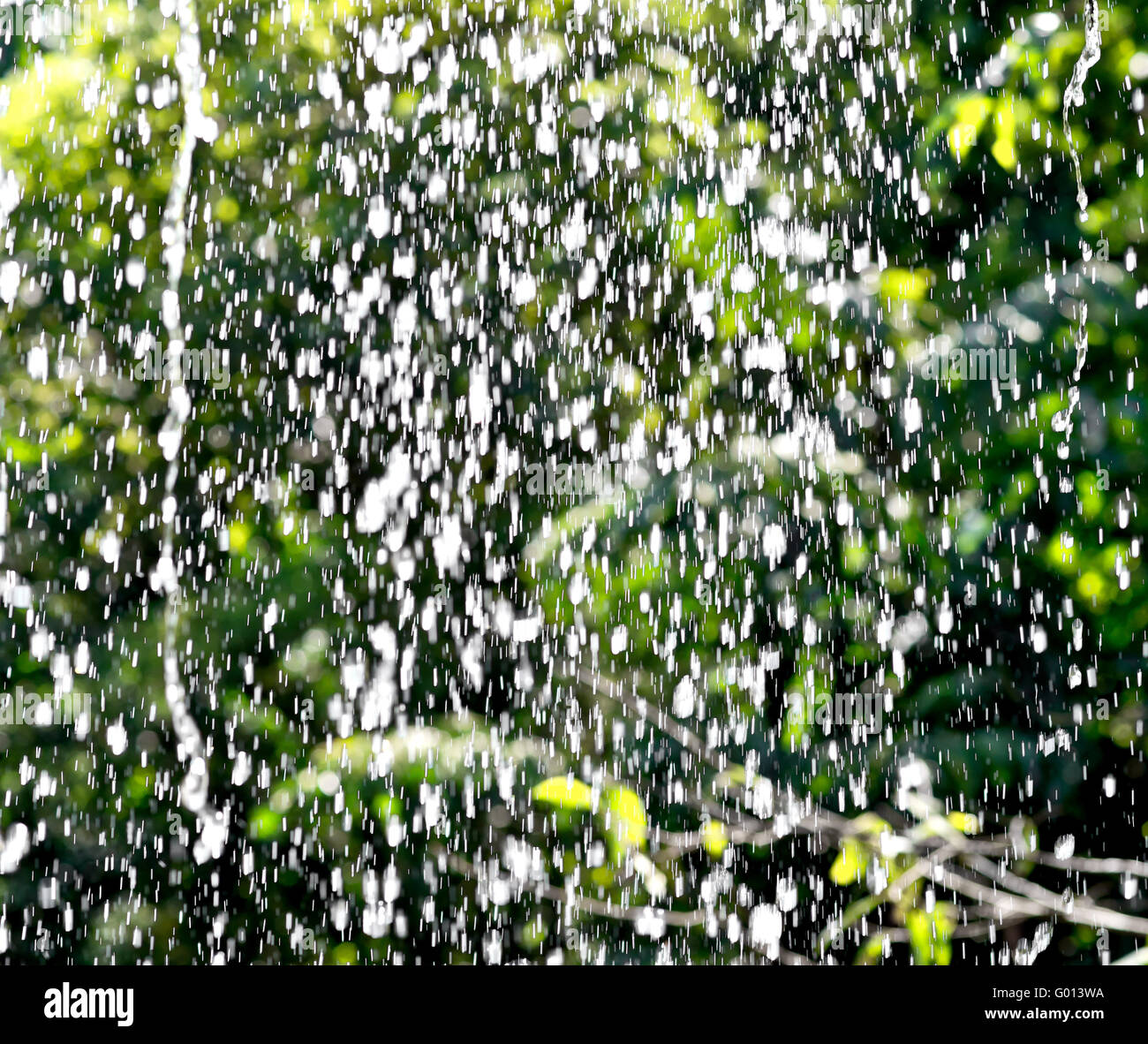 Un lato posteriore sfondo cascata Foto Stock