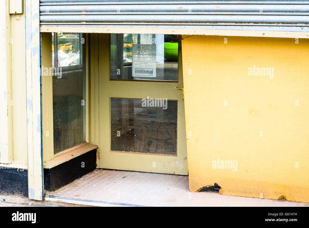 "Abbandonati in bancarotta shop" a Wigan Greater Manchester REGNO UNITO Foto Stock